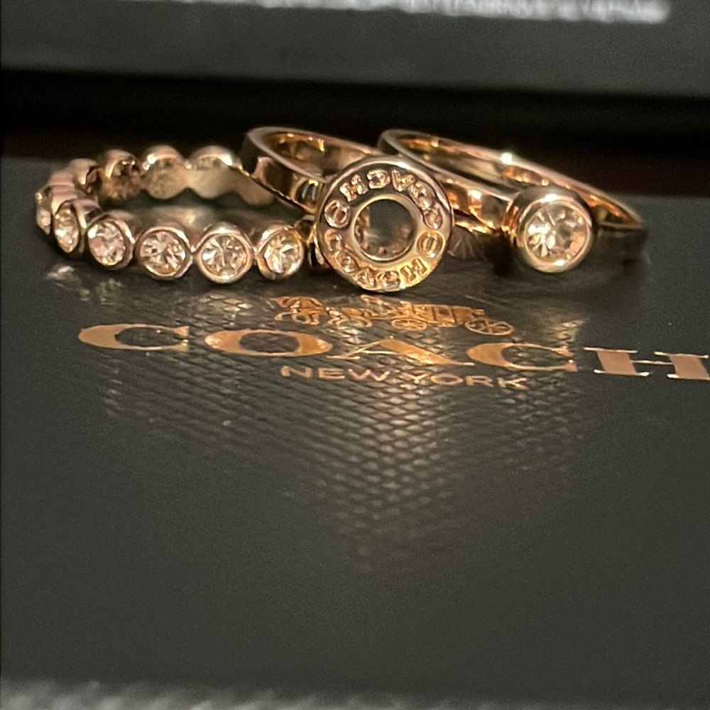 Coach Gold-Tone Ring Set